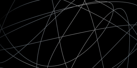 Abstract Random Line Background. Modern Abstract Line Art. Random Linear Black background