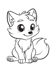 Cute Baby Animals Line Art Coloring Page for Kids – Springtime Cartoon Animal Collection