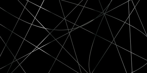 Abstract Random Line Background. Modern Abstract Line Art. Random Linear Black background
