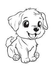 Cute Baby Animals Line Art Coloring Page for Kids – Springtime Cartoon Animal Collection