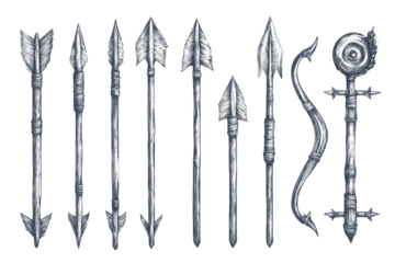 Arrows and bow illustration