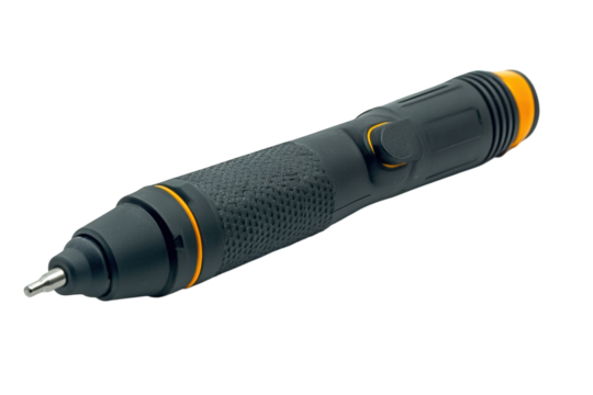 A black and orange screwdriver