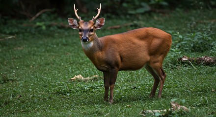 Deer Standing in Grass