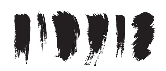 Black Ink Brush Strokes Texture Grunge Background