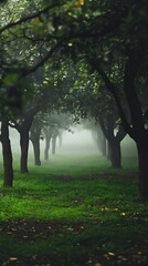 Fototapeta premium Misty forest path