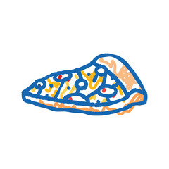 pizza fast food icon doodle illustration