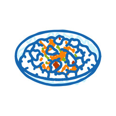 curry dish indian cuisine icon doodle illustration