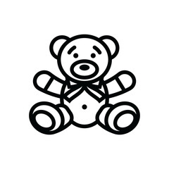 A plush toy icon. A design element.