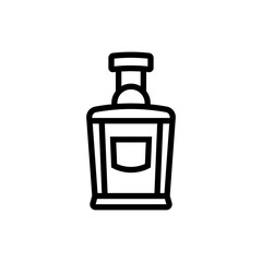 The whiskey icon in the bottle. A design element.