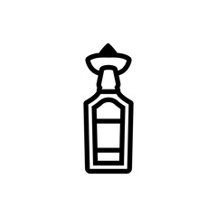 Tequila bottle icon. A design element.