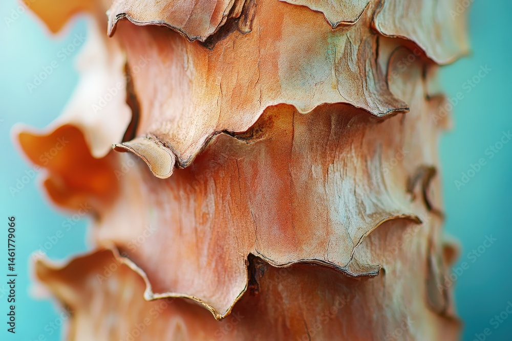Poster close-up view of textured bark on a tree trunk.