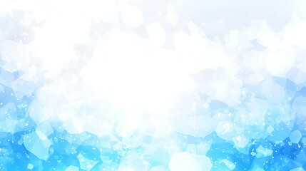 A blue and white background with a lot of white space