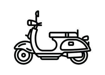 Obraz premium City scooter. A contour icon. A design element.