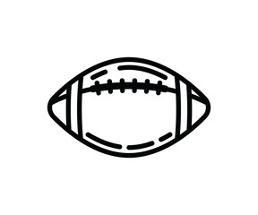 A contour icon. An American football ball. A design element.