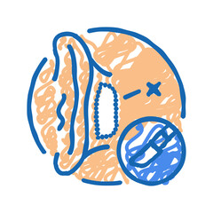 otoplasty surgery icon doodle illustration