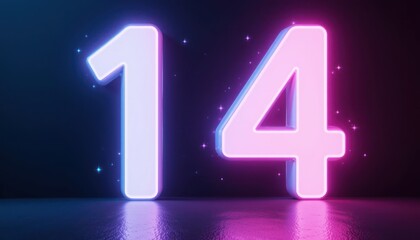 Glowing Number 4 Light Display	
