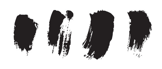 Abstract Black Ink Brush Strokes HighResolution Texture Image