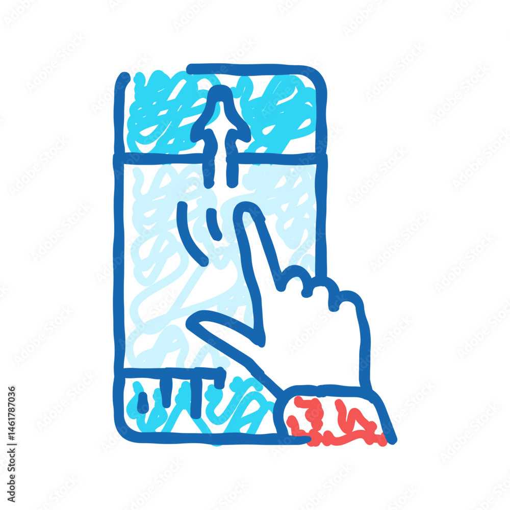 Poster scroll hijacking ux ui design icon doodle illustration