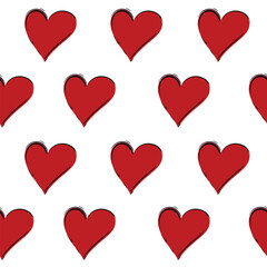 seamless pattern with hearts
