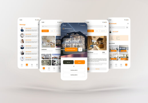 Clean UI Mobile App Design for Real Estate