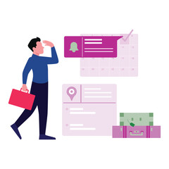 Travel schedule :Vector Icon which can easily modify or edit