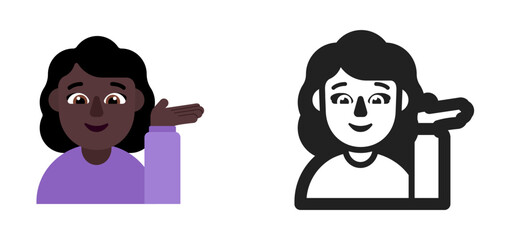Woman Tipping Hand Emoji (Dark Skin Tone)
