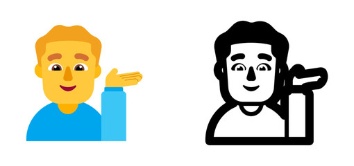 Person Tipping Hand Emoji (Light Skin Tone, Orange/Blonde Hair)
