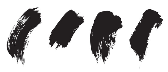 Abstract Black Ink Brush Strokes HighResolution Texture Image