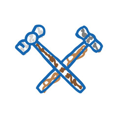 hammer blacksmith icon doodle illustration