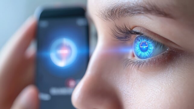 Advanced retinal scanning technology integrating with mobile authentication system