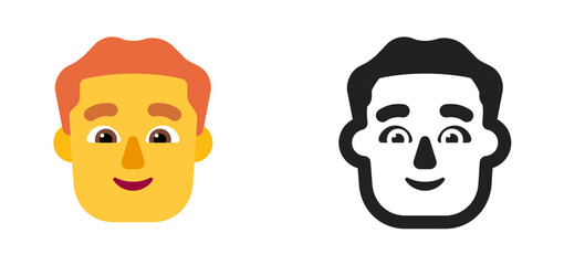 Person's Face Emoji (Orange/Red Hair, Light Skin Tone)
