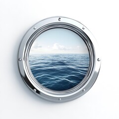 Ocean view from porthole.