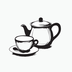 teapot and cup