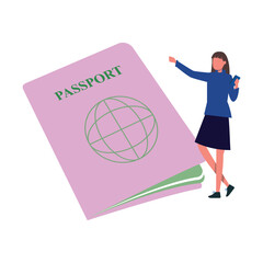 Tourist passport Vector Icon which can easily modify or edit