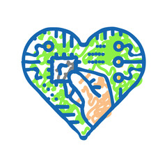 diy electronics tech enthusiast icon doodle illustration