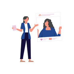 Video communication Vector Icon which can easily modify or edit