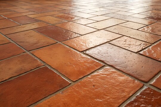 terracotta brick floor tiles