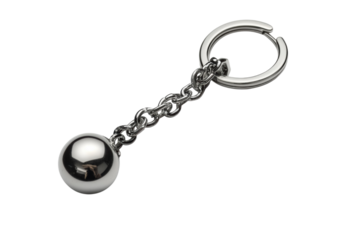 Silver ball chain keychain