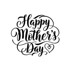 Happy Mother's Day Calligraphy: Celebrate the special bond with this elegant calligraphy script design. Crafted with a whimsical touch.