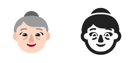 Older Woman's Face Emoji
