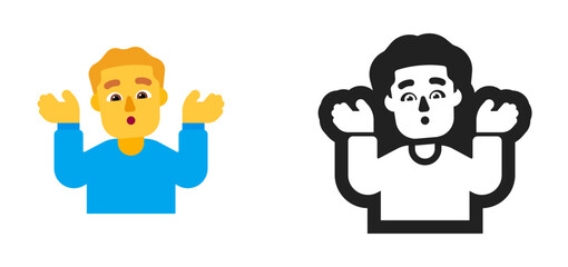 Person Shrugging Emoji (Light Skin Tone, Orange/Blonde Hair)
