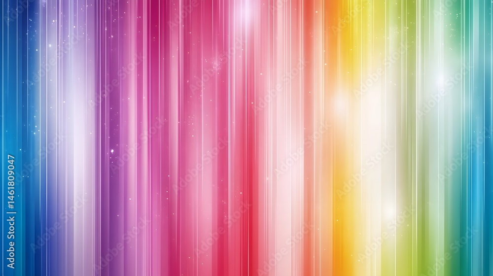 Poster vibrant vertical spectrum of multicolored light rays.