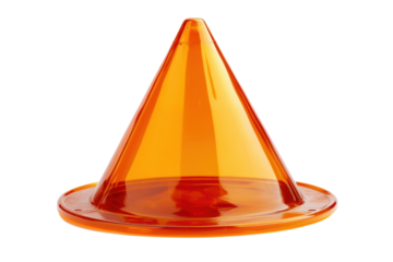 An orange traffic cone item