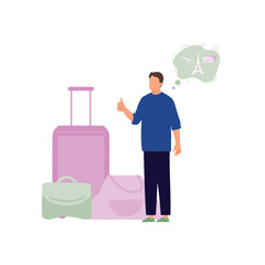 Travel dream :Vector Icon which can easily modify or edit