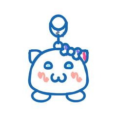 kawaii accessories icon doodle illustration