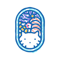 kawaii food icon doodle illustration