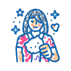 amigurumi kawaii icon doodle illustration