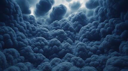Dark Blue Cloudscape Dramatic Sky Texture Background