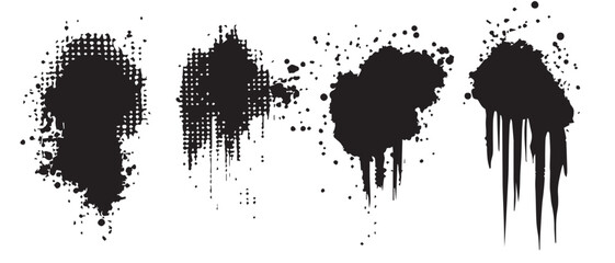 Abstract Black Ink Splatter Textures HighResolution