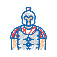 gladiator spartan roman greek icon doodle illustration